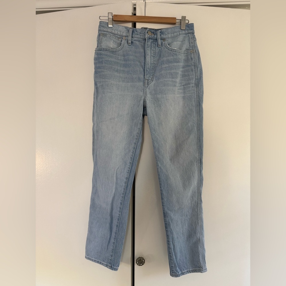 Madewell Stovepipe Light Wash Denim Jeans